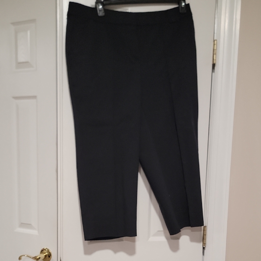 Lane Bryant Black Cropped Straight-Leg Pants